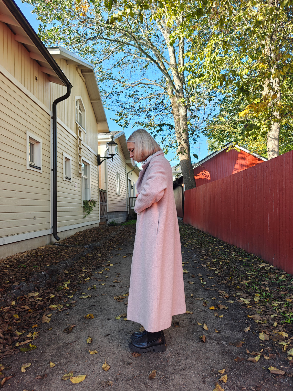 COZY wool coat, Misty pink