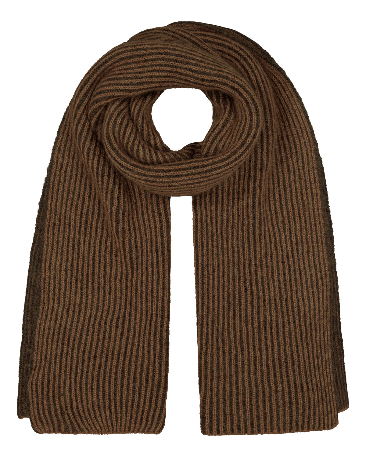 HUSH scarf, brown/dark brown